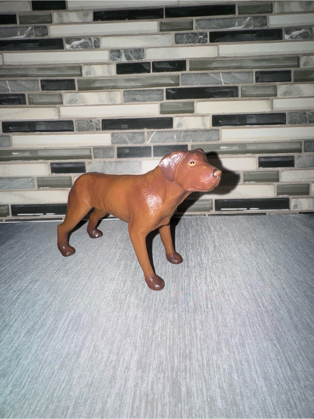 2001 Vintage Lanard Chocolate Lab PVC Figurine - Visible Wear